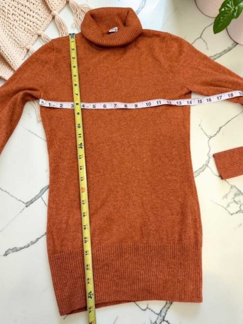 J. Crew Vintage 100% Cashmere Sweater Size Small Rust Burnt Orange Color - Picture 4 of 7
